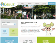 Tablet Screenshot of basisschooldeevenaar.nl